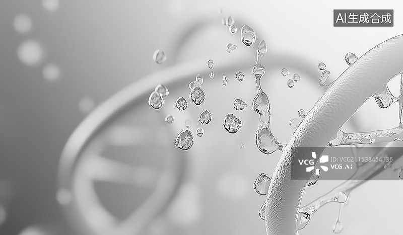 【AI数字艺术】水分子图片素材