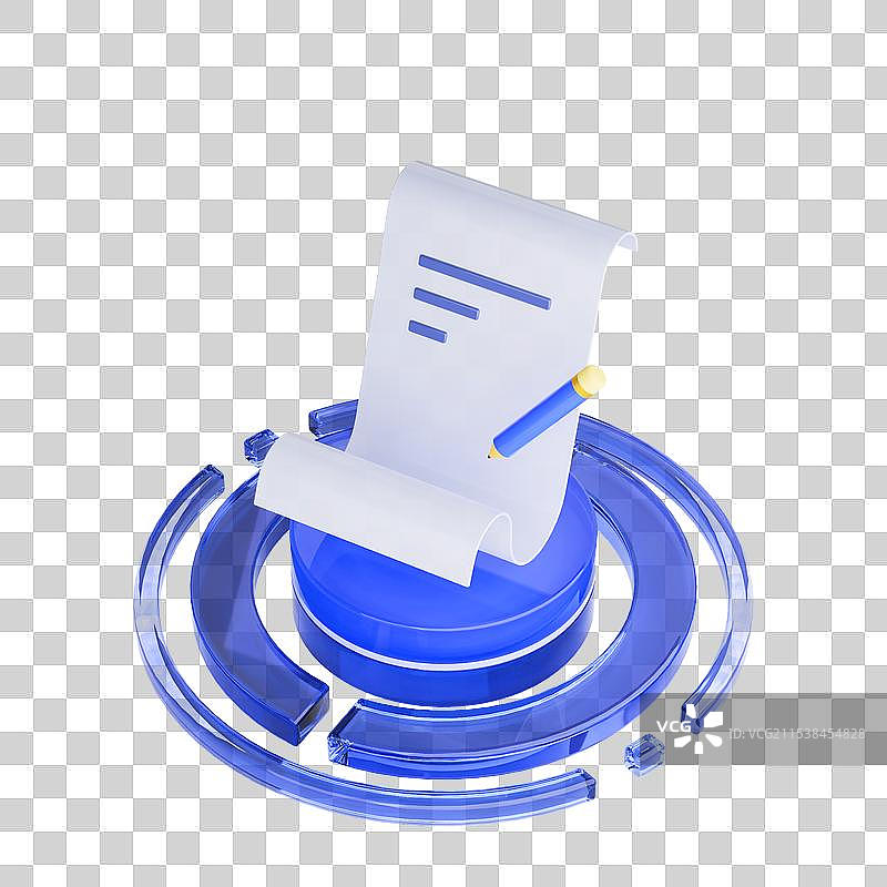 3d建模风格插画元素填写问卷图片素材