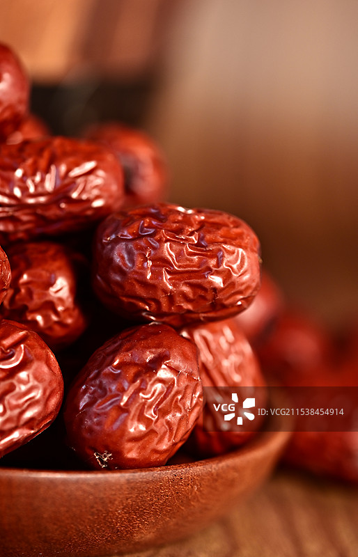 可干吃泡茶煲汤煮粥健康营养的红枣特写图片素材