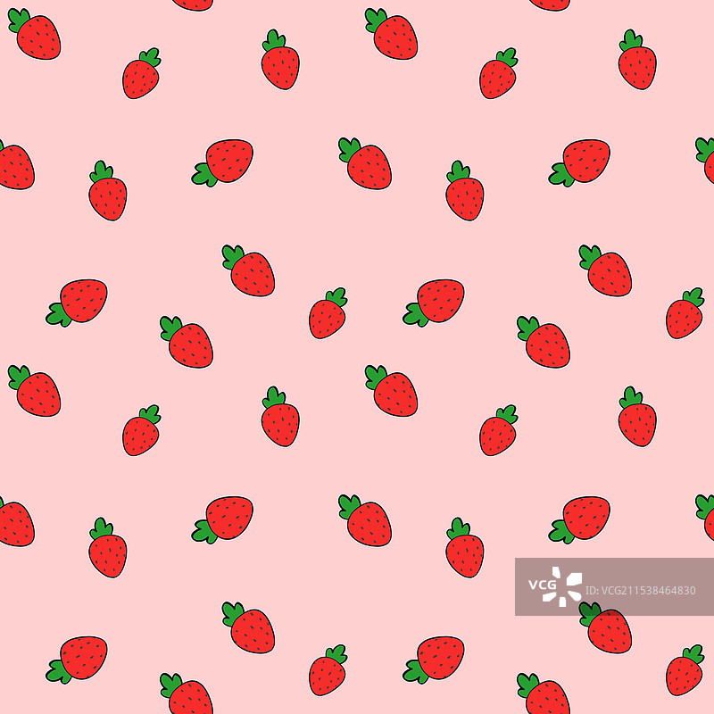 草莓家纺图四方连续图图片素材