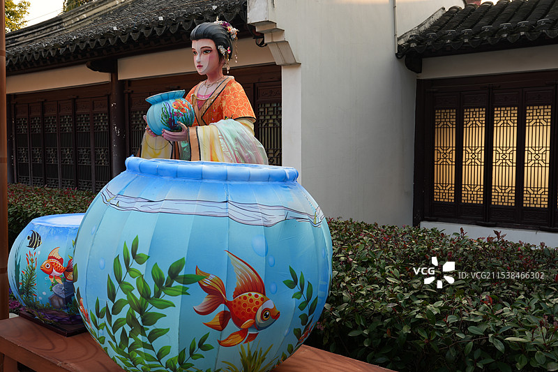 秦淮灯会上元灯彩图白鹭洲公园灯会图片素材