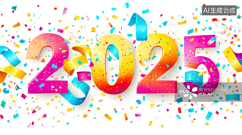 【AI数字艺术】AIGC：2025新年元旦背景图片素材
