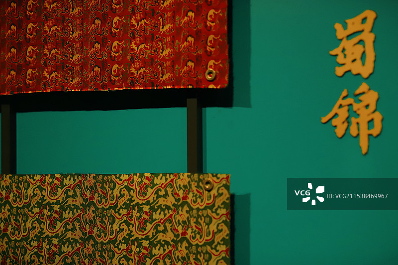 四川中国传统文化非遗蜀锦图片素材