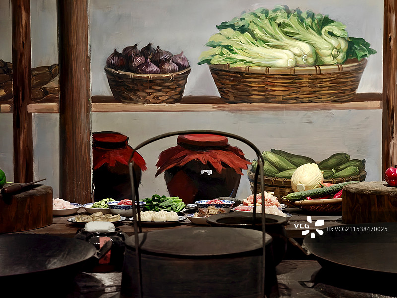 成都博物馆六展馆之民俗馆展品图片素材