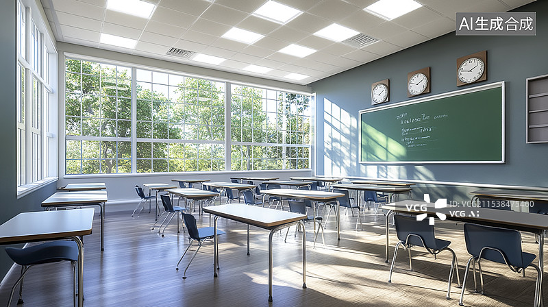 【AI数字艺术】温馨的教室图片素材