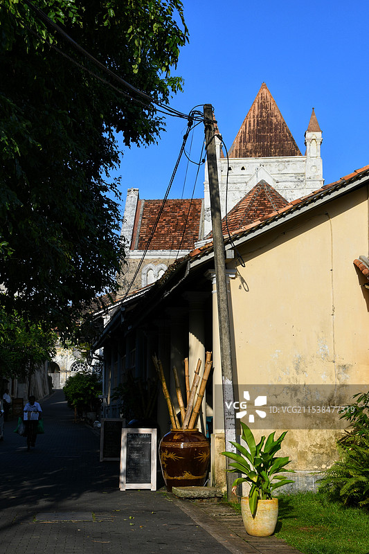 斯里兰卡加勒古堡 圣公会教堂图片素材