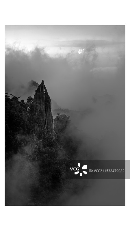 老道拜月图片素材