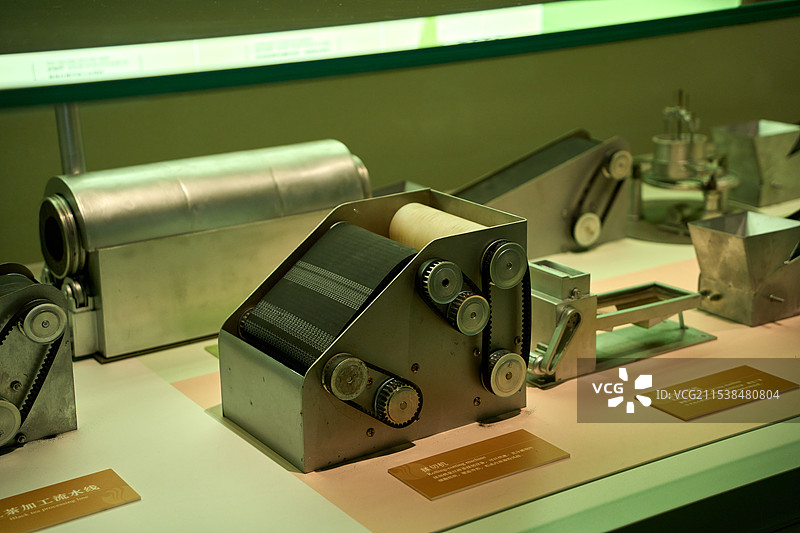 杭州中国茶叶博物馆，揉切机图片素材