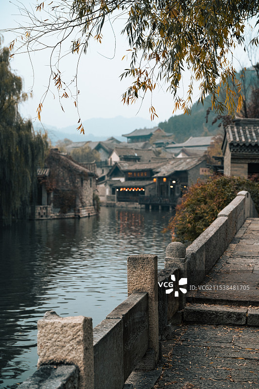 古北水镇，既有江南水乡的温婉，又有北方的壮阔寂寥图片素材