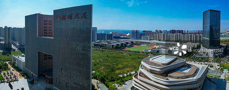 榆林 人民大厦 万达 创业大厦  阳光广场 新闻大厦 榆商大厦 明珠大道 航拍图片素材