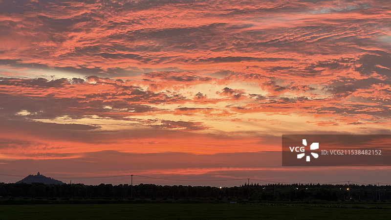 火烧云晚霞图片素材
