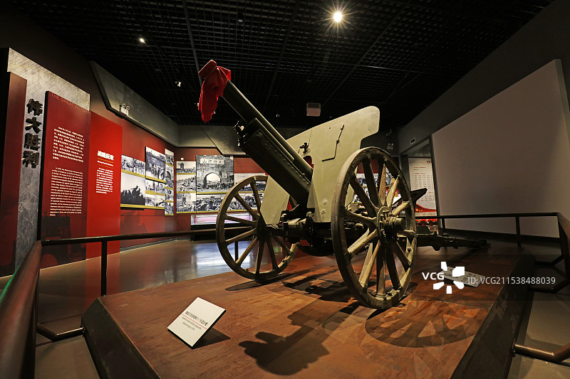 河北博物院抗日烽火英雄河北展览山炮图片素材