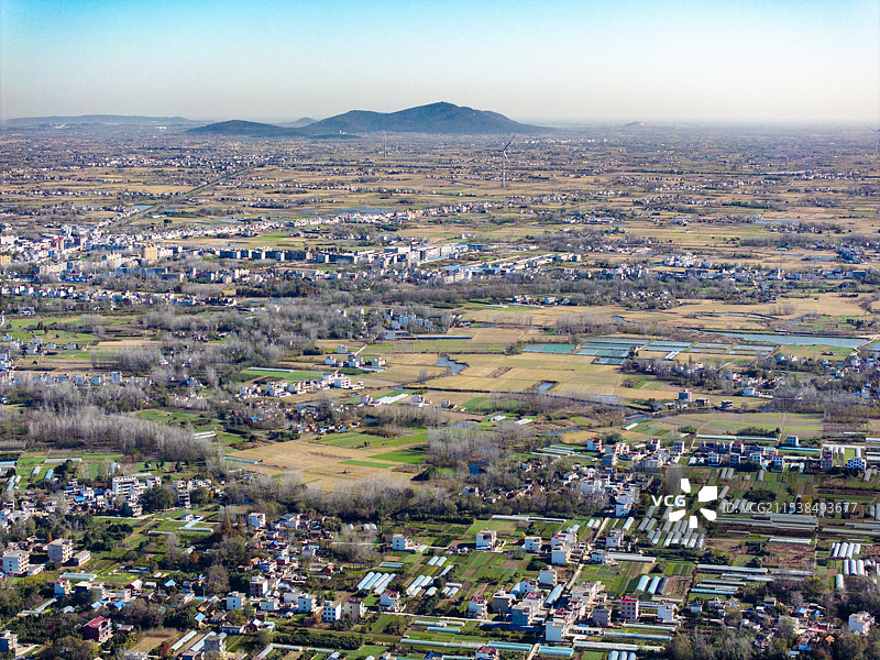 航拍河南固始县风光图片素材
