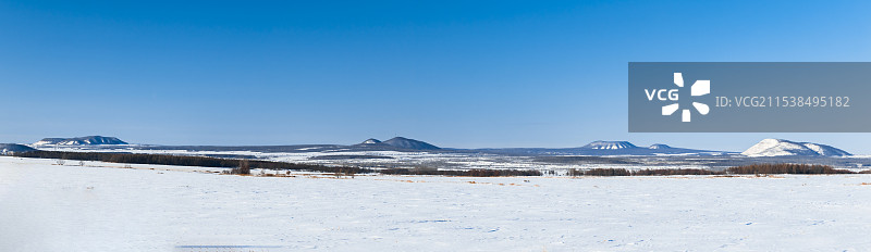 五大连池风景区火山群冬景图片素材