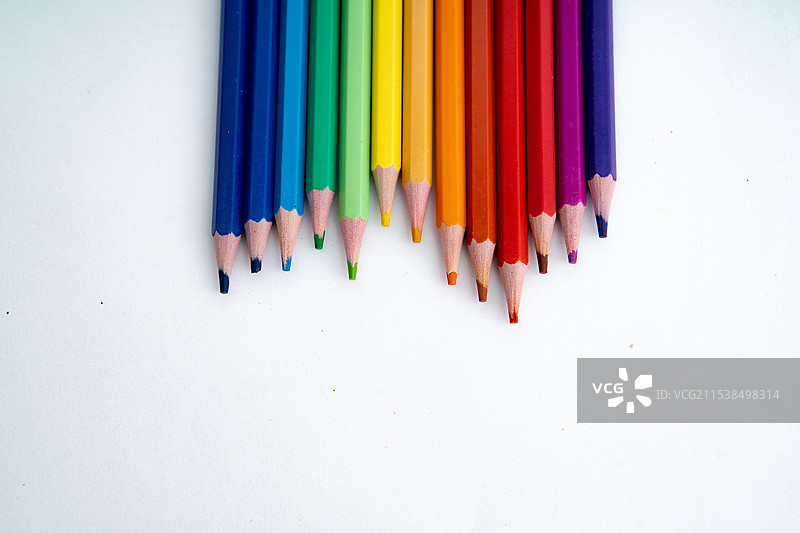 彩色铅笔 彩铅 色相环图片素材
