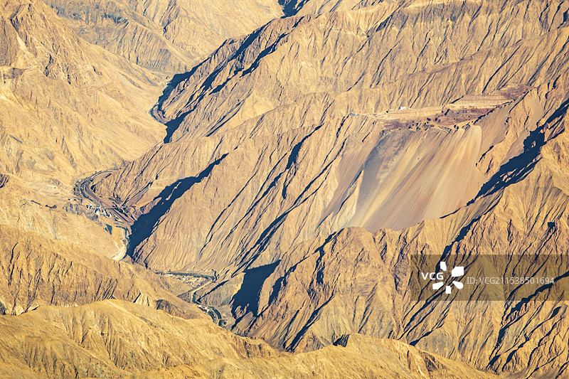 甘肃镜铁山铁矿航拍图片素材