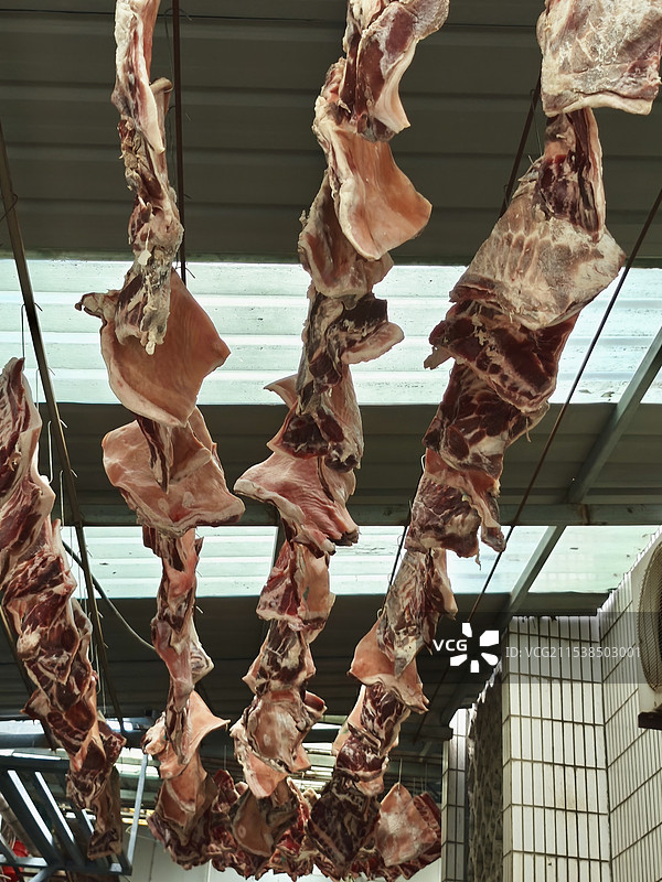 晾晒的肉食图片素材