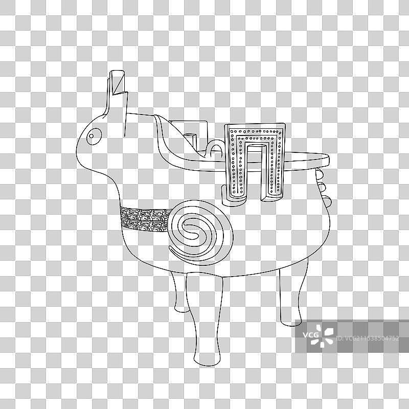 兽首鼎图片素材