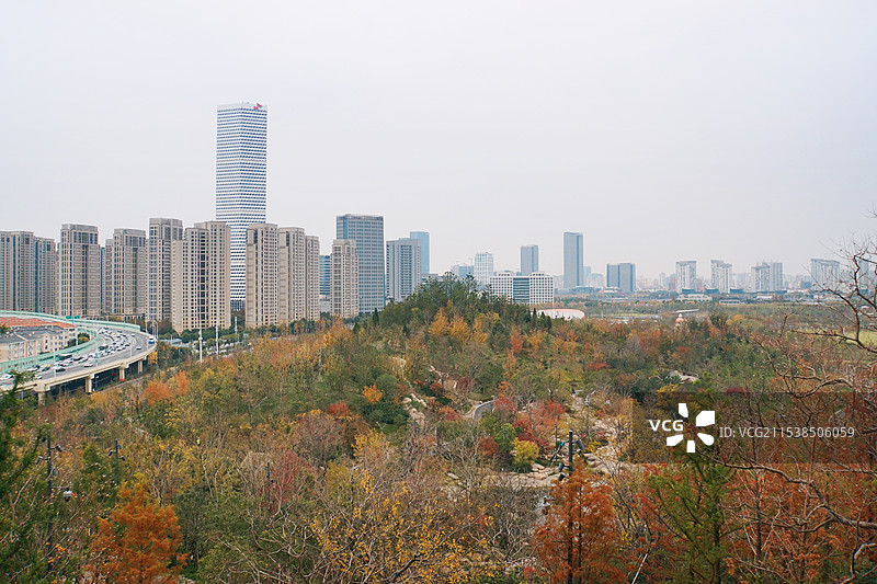 秋季的上海世博文化公园图片素材