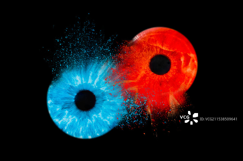 一眼冰川 一眼烈焰图片素材