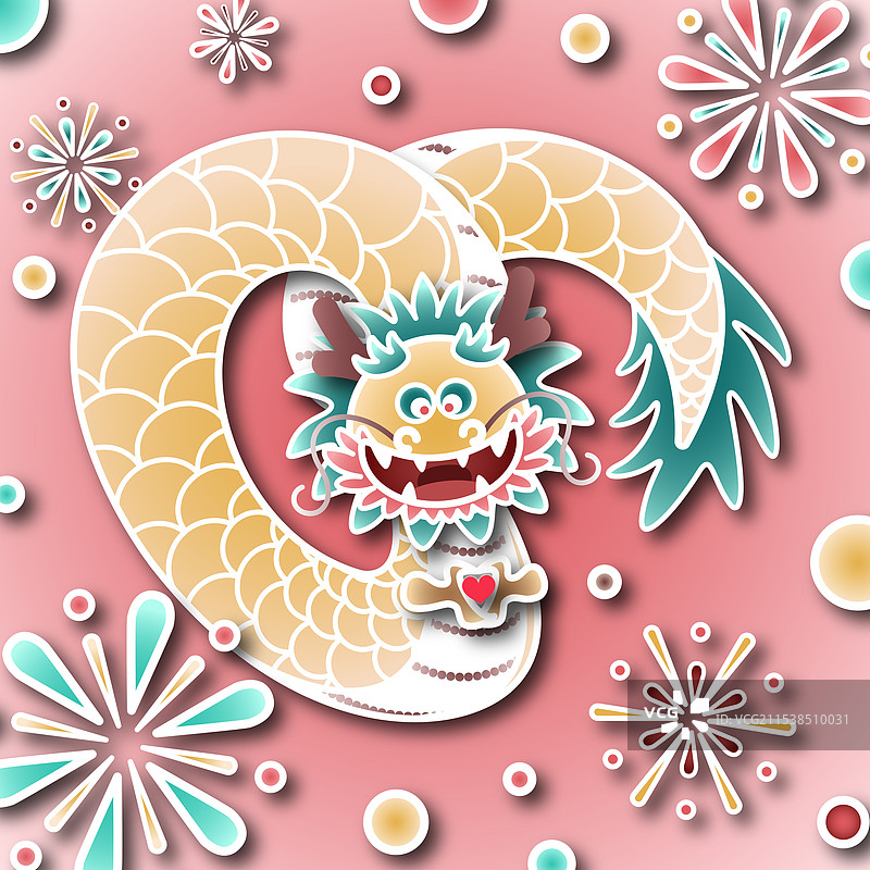 爱心趣龙图片素材