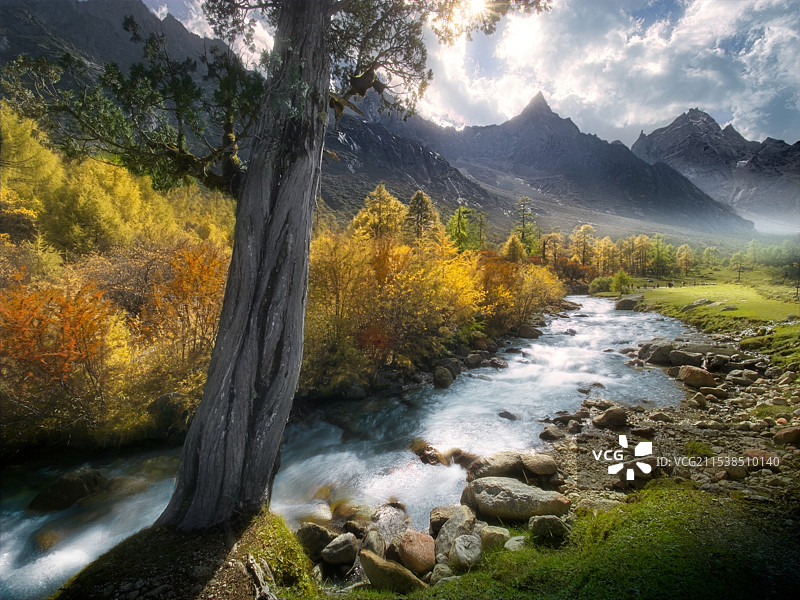 毕棚沟秋色图片素材