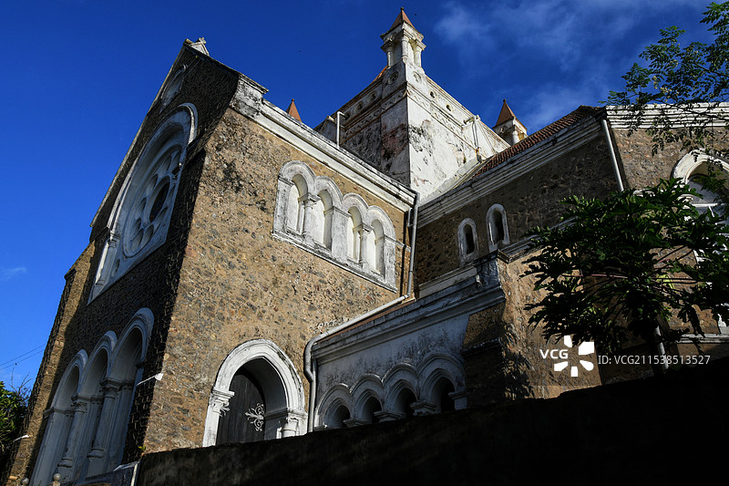 斯里兰卡加勒古堡 圣公会教堂图片素材