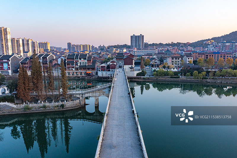 航拍湖南株洲醴陵市城市风光图片素材