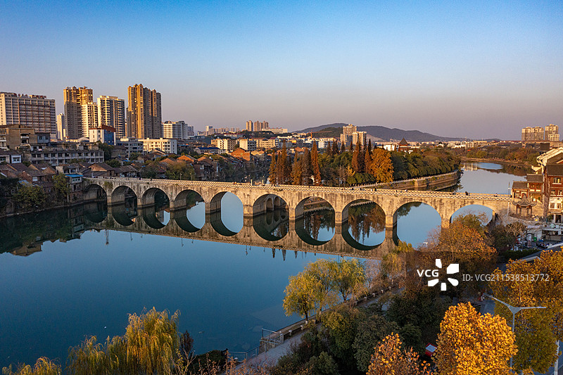 航拍湖南株洲醴陵市城市风光图片素材