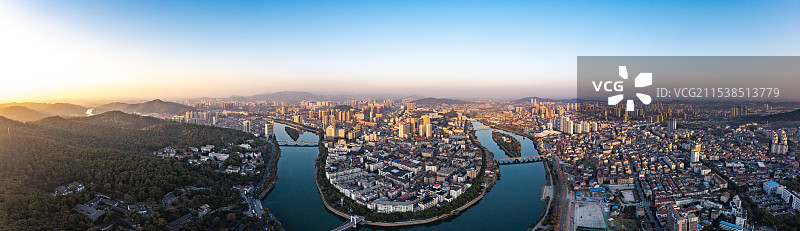 航拍湖南株洲醴陵市城市风光图片素材