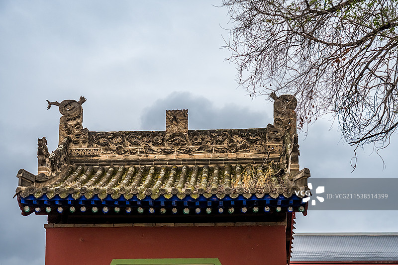 甘肃李家龙宫古建筑图片素材