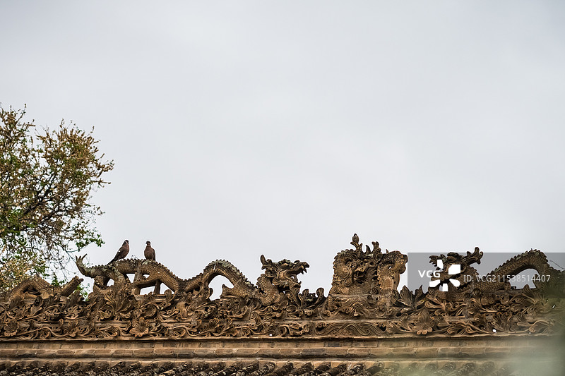 古建筑屋顶装饰图片素材