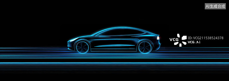 【AI数字艺术】未来性能赛车跑车飞驰赛场，速度感线条穿梭动态背景图片素材