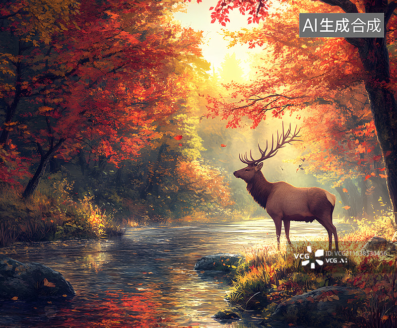 【AI数字艺术】林深见鹿图片素材