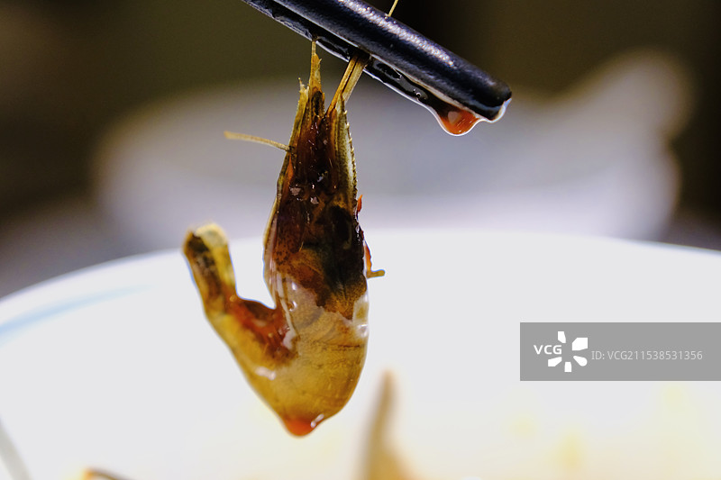 杭州美食醉虾特写图片素材