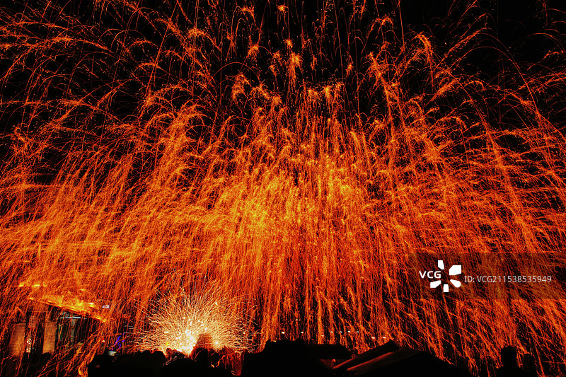 打铁花图片素材