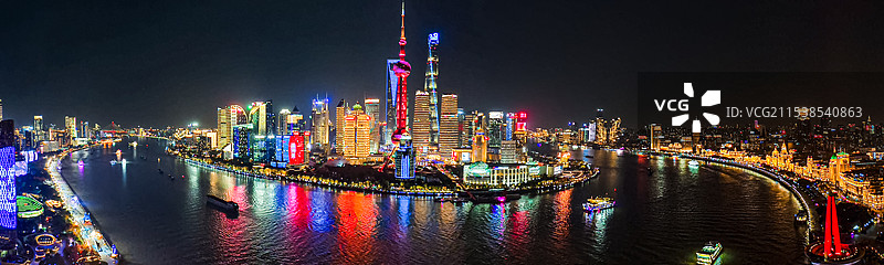 上海黄浦江两岸全景图图片素材