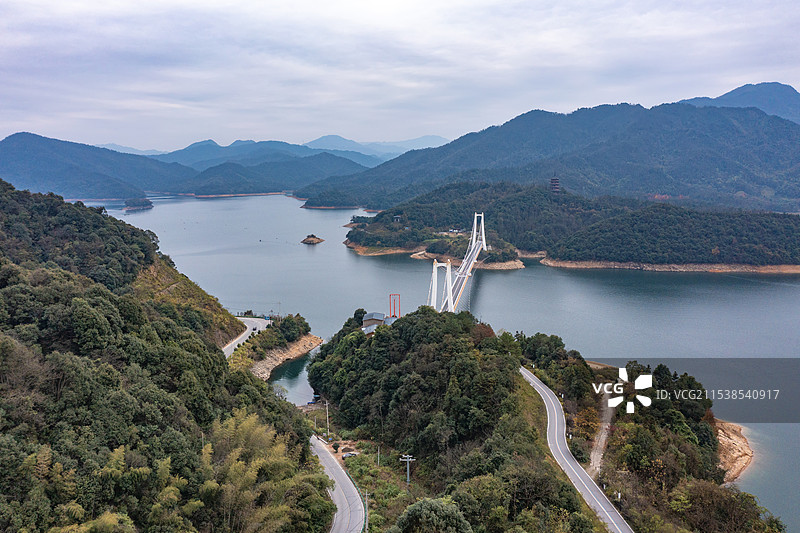 航拍湖南株洲市攸县酒仙湖景区图片素材