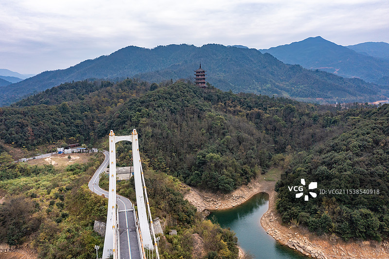航拍湖南株洲市攸县酒仙湖景区图片素材