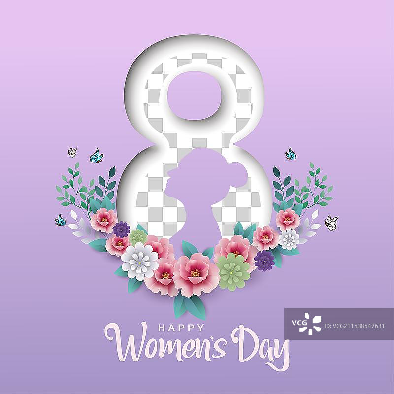 国际妇女节快乐祝福抽象设计图片素材