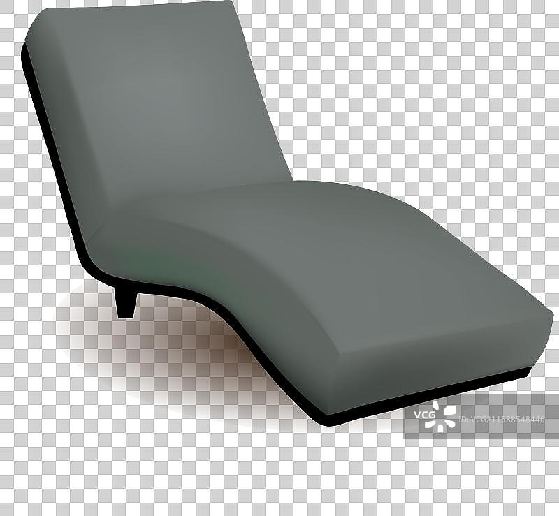 白色背景上的灰色沙发椅图片素材