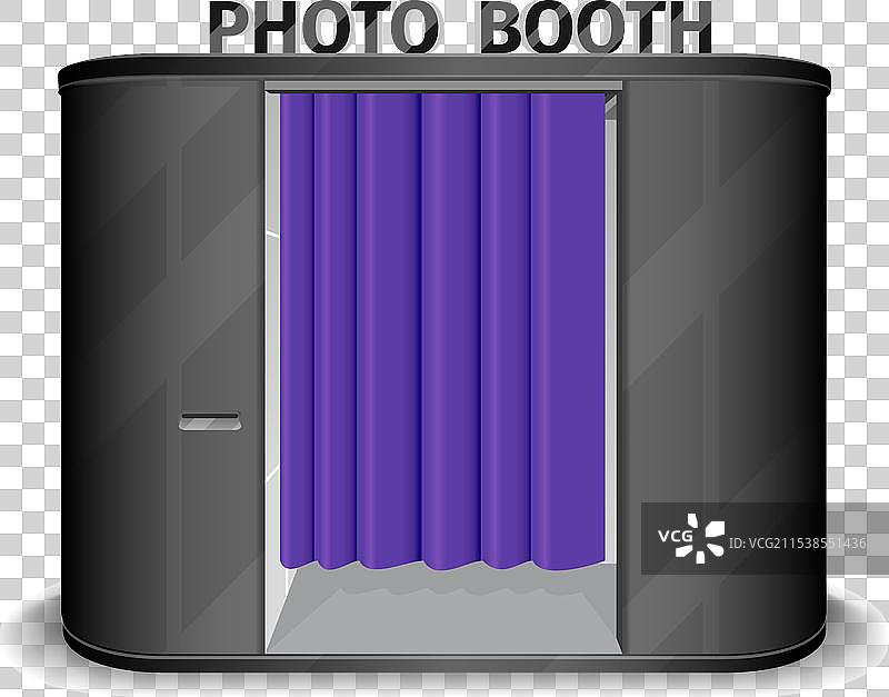 黑色照片亭自动售货机图片素材