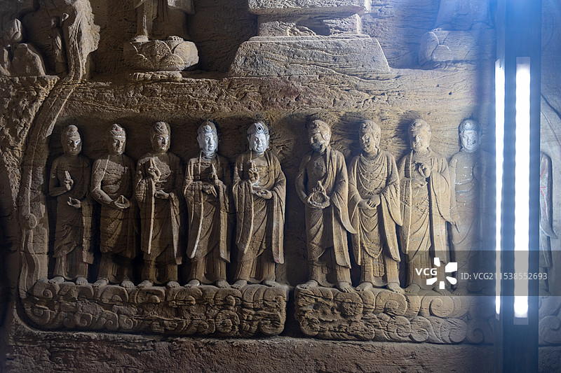 陕西延安黄陵万安禅院石窟图片素材