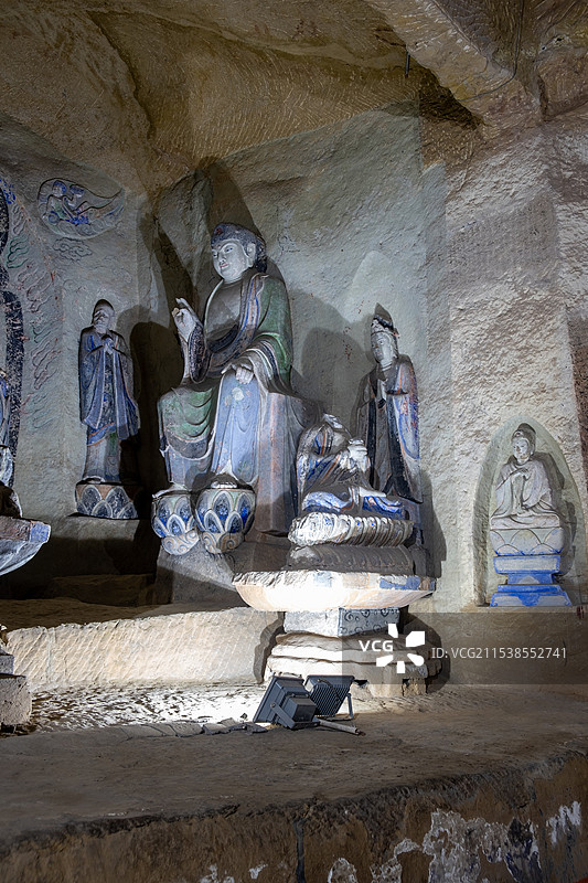 陕西延安黄陵万安禅院石窟图片素材