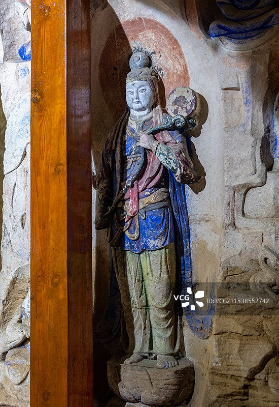 陕西延安黄陵万安禅院石窟图片素材