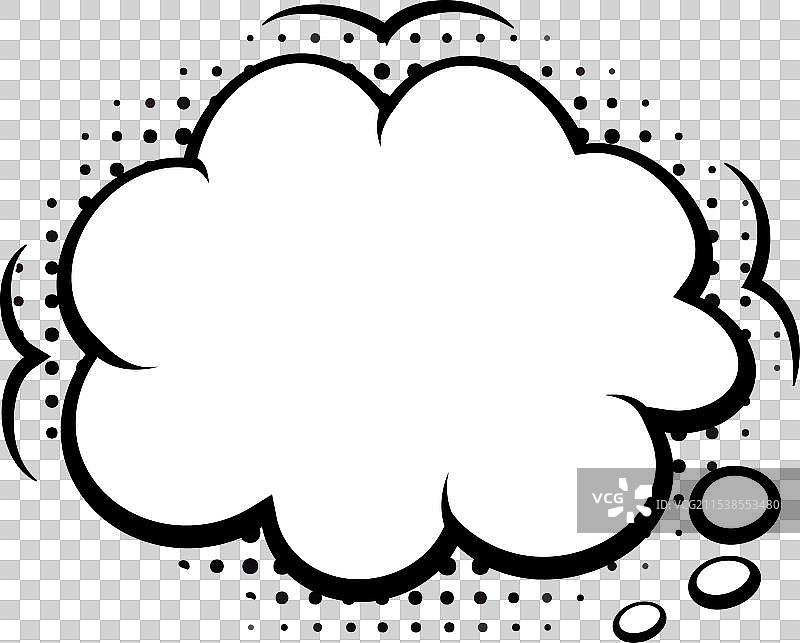 黑白漫画对话气泡图片素材