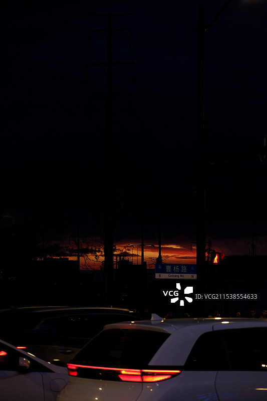 上海世纪晚霞图片素材