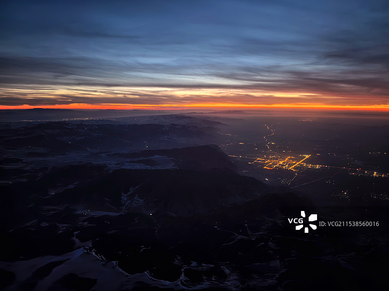 晚霞余晖图片素材