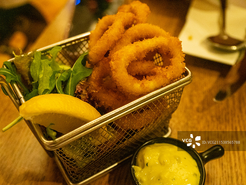 鱿鱼圈图片素材