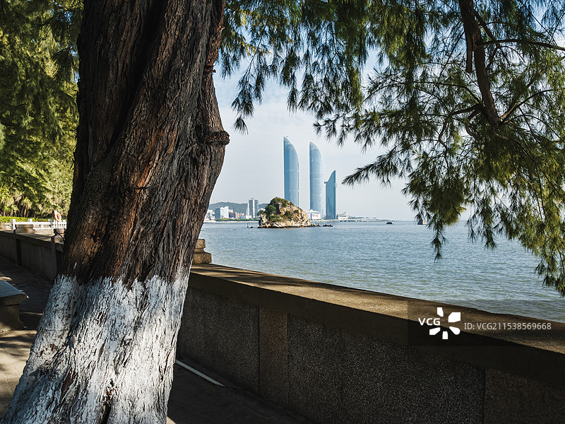 厦门双子塔图片素材